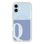 スリムプロテクションプレミアムケース with MagSafe［ オリジナル - initial two tone - Q blue ］