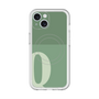 スリムプロテクションプレミアムケース with MagSafe［ オリジナル - initial two tone - Q green ］