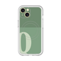 スリムプロテクションプレミアムケース with MagSafe［ オリジナル - initial two tone - Q green ］