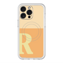 スリムプロテクションプレミアムケース with MagSafe［ オリジナル - initial two tone - R orange ］