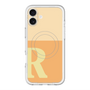 スリムプロテクションプレミアムケース with MagSafe［ オリジナル - initial two tone - R orange ］