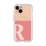 スリムプロテクションプレミアムケース with MagSafe［ オリジナル - initial two tone - R pink ］