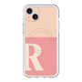 スリムプロテクションプレミアムケース with MagSafe［ オリジナル - initial two tone - R pink ］
