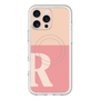 スリムプロテクションプレミアムケース with MagSafe［ オリジナル - initial two tone - R pink ］