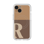 スリムプロテクションプレミアムケース with MagSafe［ オリジナル - initial two tone - R brown ］