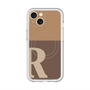 スリムプロテクションプレミアムケース with MagSafe［ オリジナル - initial two tone - R brown ］