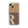 スリムプロテクションプレミアムケース with MagSafe［ オリジナル - initial two tone - R brown ］