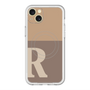 スリムプロテクションプレミアムケース with MagSafe［ オリジナル - initial two tone - R brown ］