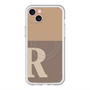 スリムプロテクションプレミアムケース with MagSafe［ オリジナル - initial two tone - R brown ］