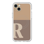 スリムプロテクションプレミアムケース with MagSafe［ オリジナル - initial two tone - R brown ］