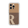 スリムプロテクションプレミアムケース with MagSafe［ オリジナル - initial two tone - R brown ］