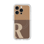 スリムプロテクションプレミアムケース with MagSafe［ オリジナル - initial two tone - R brown ］