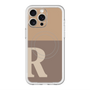 スリムプロテクションプレミアムケース with MagSafe［ オリジナル - initial two tone - R brown ］