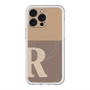 スリムプロテクションプレミアムケース with MagSafe［ オリジナル - initial two tone - R brown ］
