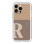 スリムプロテクションプレミアムケース with MagSafe［ オリジナル - initial two tone - R brown ］