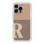 スリムプロテクションプレミアムケース with MagSafe［ オリジナル - initial two tone - R brown ］
