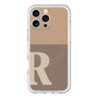 スリムプロテクションプレミアムケース with MagSafe［ オリジナル - initial two tone - R brown ］