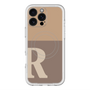 スリムプロテクションプレミアムケース with MagSafe［ オリジナル - initial two tone - R brown ］