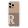 スリムプロテクションプレミアムケース with MagSafe［ オリジナル - initial two tone - R brown ］