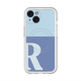スリムプロテクションプレミアムケース with MagSafe［ オリジナル - initial two tone - R blue ］