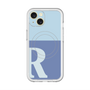 スリムプロテクションプレミアムケース with MagSafe［ オリジナル - initial two tone - R blue ］