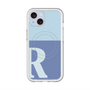 スリムプロテクションプレミアムケース with MagSafe［ オリジナル - initial two tone - R blue ］