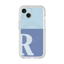 スリムプロテクションプレミアムケース with MagSafe［ オリジナル - initial two tone - R blue ］