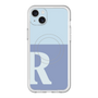 スリムプロテクションプレミアムケース with MagSafe［ オリジナル - initial two tone - R blue ］