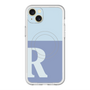スリムプロテクションプレミアムケース with MagSafe［ オリジナル - initial two tone - R blue ］