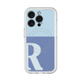 スリムプロテクションプレミアムケース with MagSafe［ オリジナル - initial two tone - R blue ］