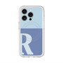 スリムプロテクションプレミアムケース with MagSafe［ オリジナル - initial two tone - R blue ］
