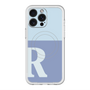 スリムプロテクションプレミアムケース with MagSafe［ オリジナル - initial two tone - R blue ］