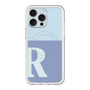 スリムプロテクションプレミアムケース with MagSafe［ オリジナル - initial two tone - R blue ］
