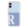 スリムプロテクションプレミアムケース with MagSafe［ オリジナル - initial two tone - R blue ］