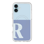 スリムプロテクションプレミアムケース with MagSafe［ オリジナル - initial two tone - R blue ］