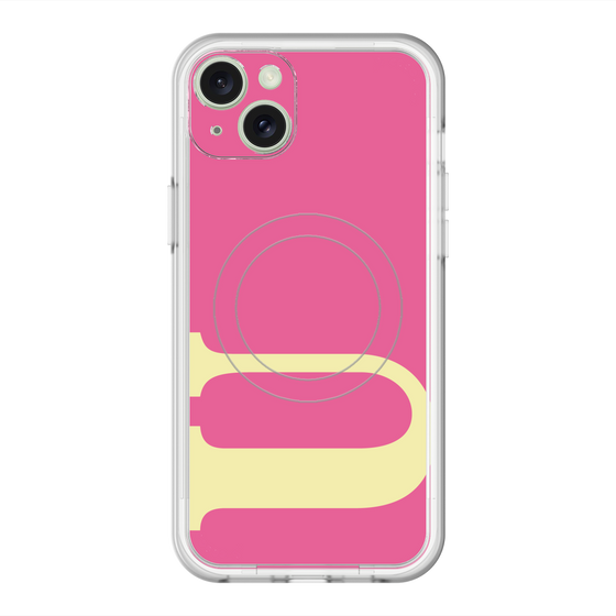 スリムプロテクションプレミアムケース with MagSafe［ オリジナル - initial color - U pink ］