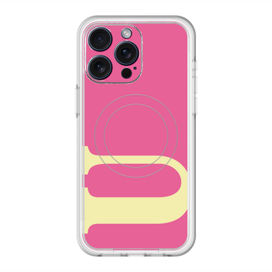 スリムプロテクションプレミアムケース with MagSafe［ オリジナル - initial color - U pink ］