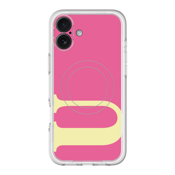スリムプロテクションプレミアムケース with MagSafe［ オリジナル - initial color - U pink ］