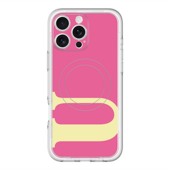 スリムプロテクションプレミアムケース with MagSafe［ オリジナル - initial color - U pink ］