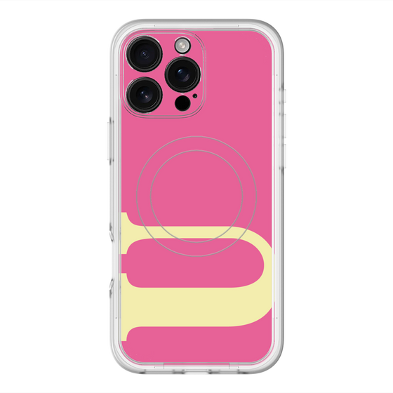 スリムプロテクションプレミアムケース with MagSafe［ オリジナル - initial color - U pink ］
