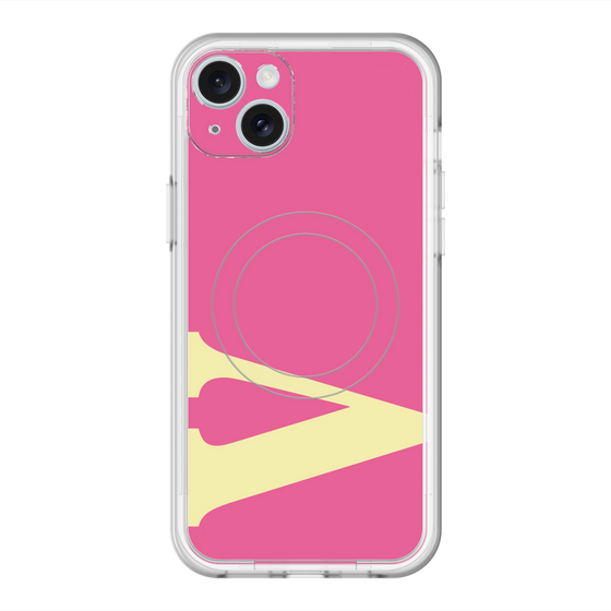 スリムプロテクションプレミアムケース with MagSafe［ オリジナル - initial color - V pink ］