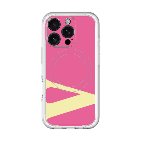 スリムプロテクションプレミアムケース with MagSafe［ オリジナル - initial color - V pink ］