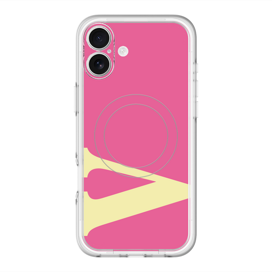 スリムプロテクションプレミアムケース with MagSafe［ オリジナル - initial color - V pink ］