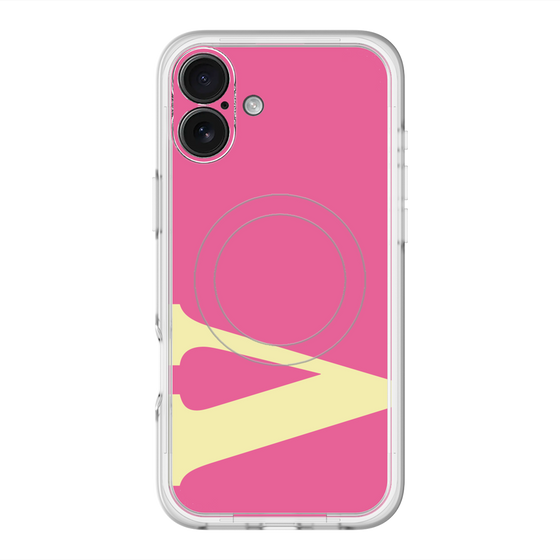 スリムプロテクションプレミアムケース with MagSafe［ オリジナル - initial color - V pink ］