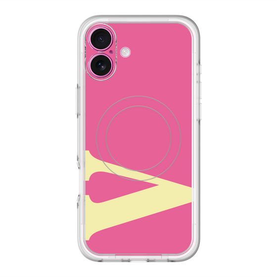 スリムプロテクションプレミアムケース with MagSafe［ オリジナル - initial color - V pink ］