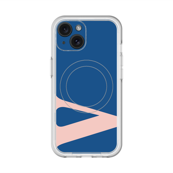 スリムプロテクションプレミアムケース with MagSafe［ オリジナル - initial color - V navy ］