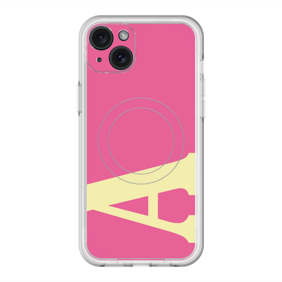 スリムプロテクションプレミアムケース with MagSafe［ オリジナル - initial color - A pink ］