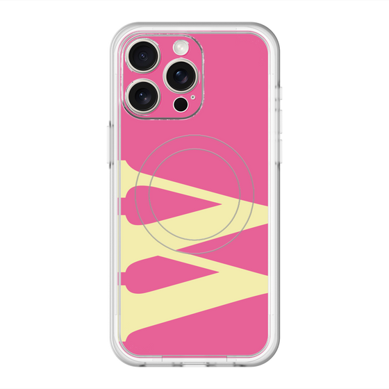 スリムプロテクションプレミアムケース with MagSafe［ オリジナル - initial color - W pink ］