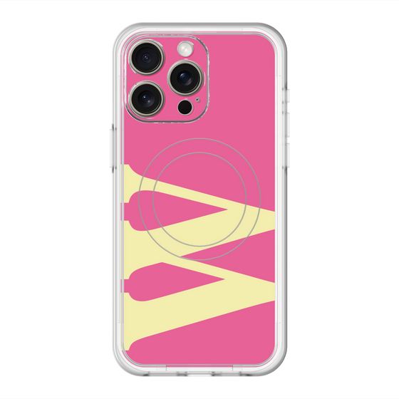 スリムプロテクションプレミアムケース with MagSafe［ オリジナル - initial color - W pink ］