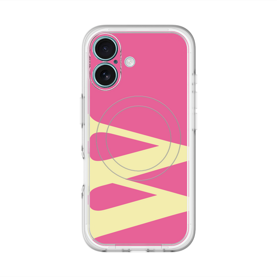 スリムプロテクションプレミアムケース with MagSafe［ オリジナル - initial color - W pink ］